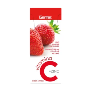 VITAMINA C 500 MG + ZINC 5 MG SABOR FRESA - CAJA x 100 TAB MAST