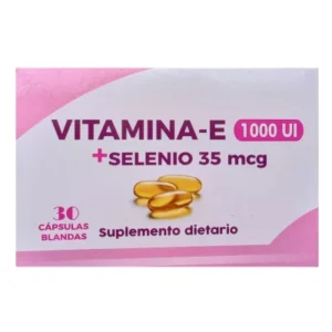 VITAMINA-E 1000 UI + SELENIO 35 MCG - CAJA x 30 CAP. BLAND.